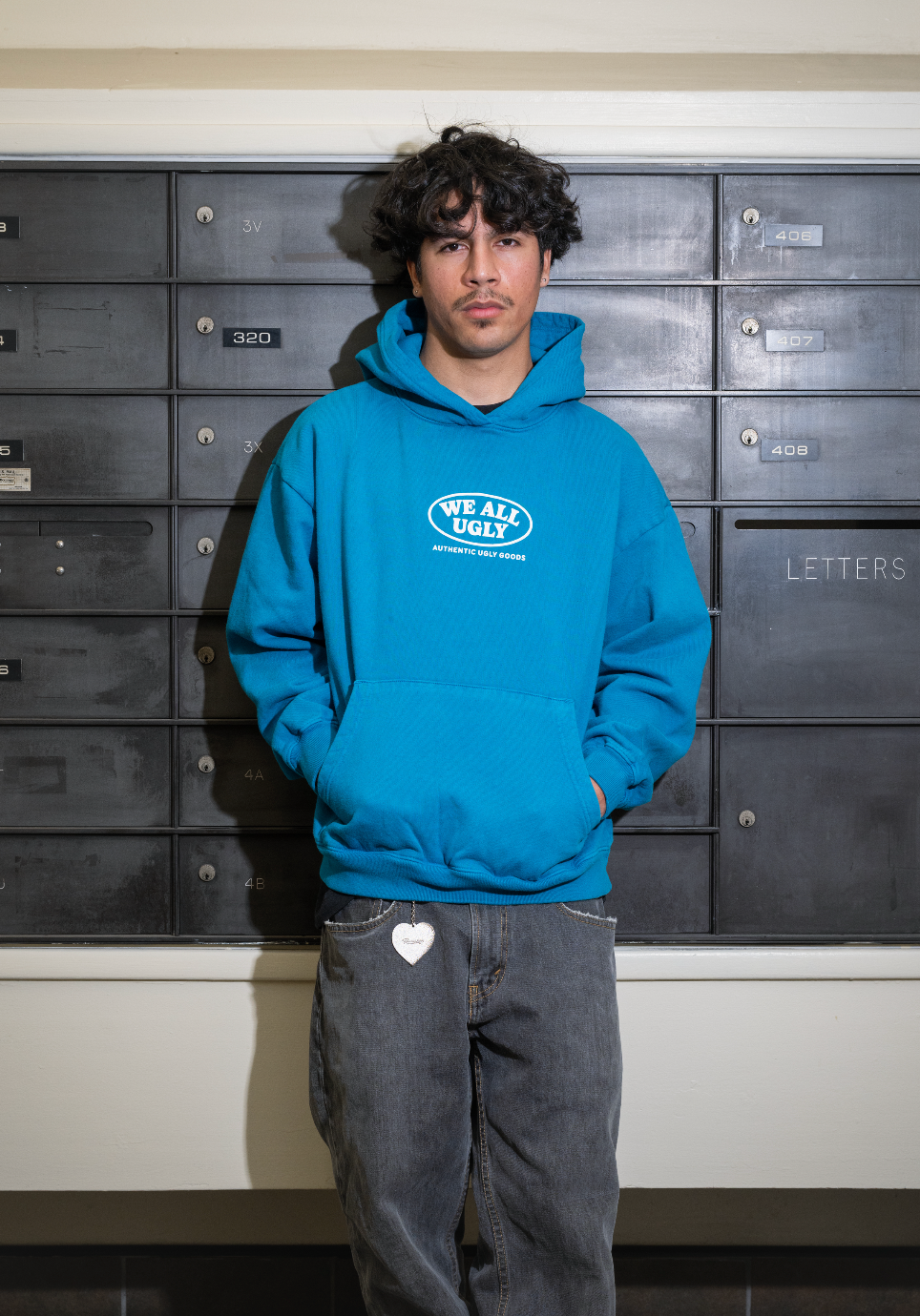 Ugly Goods Hoodie — Teal