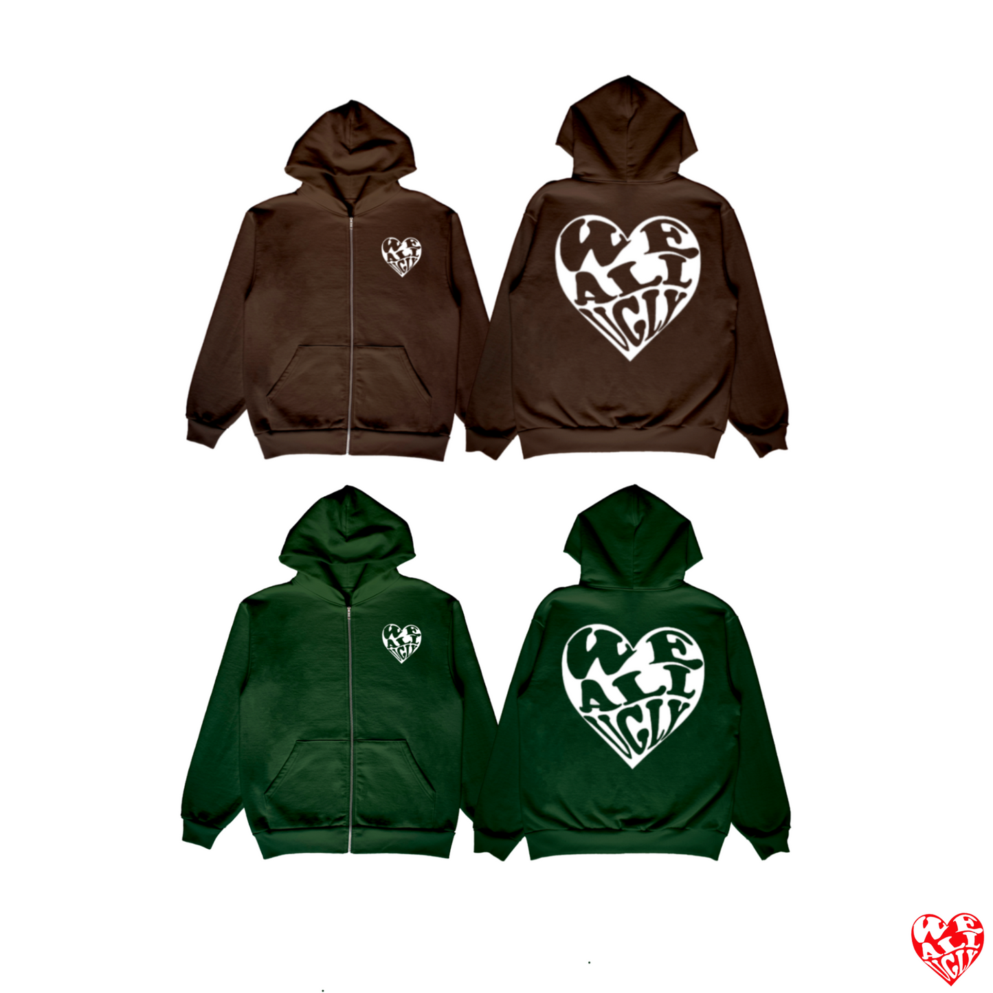 WAU Heart Zip-Ups