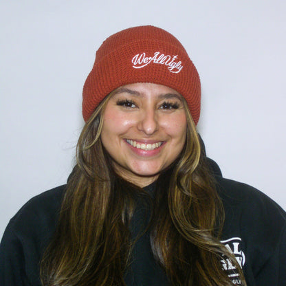 We All Ugly - Terracotta - Waffle Knit Beanie