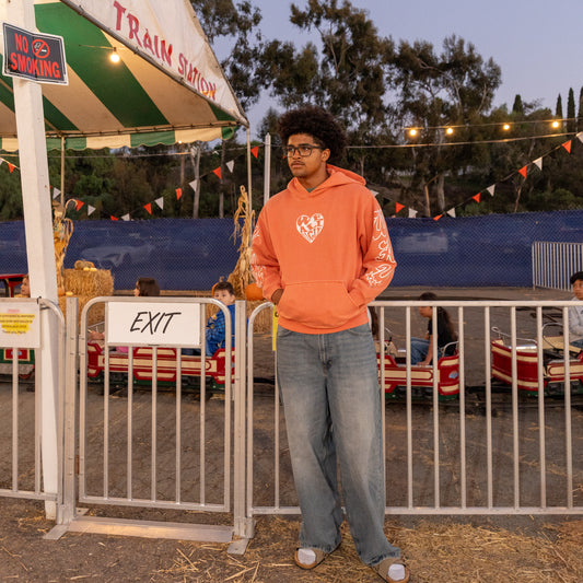 WAU Heart Hoodie — Tangerine