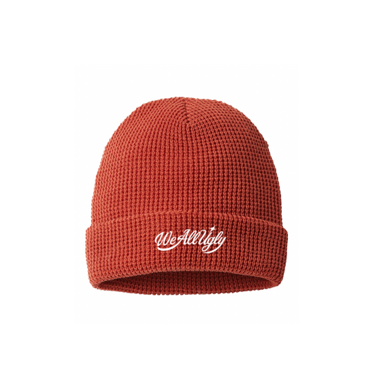 We All Ugly - Terracotta - Waffle Knit Beanie