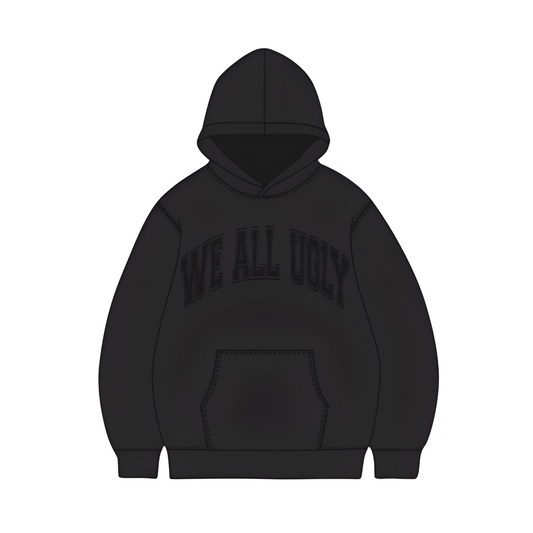 Black on Black University Hoodie